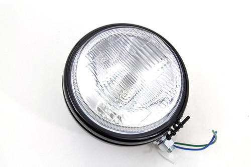 Wyatt Gatling #20-0308GBD - 5-3/4 inch Round Stock Type Black Headlamp