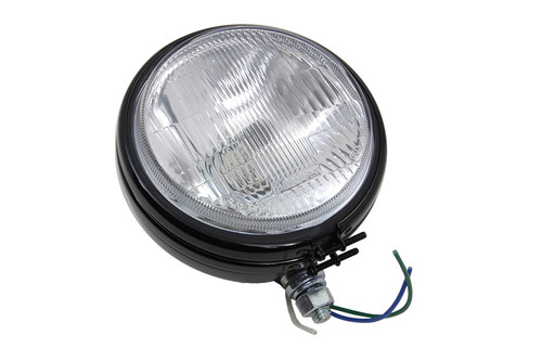 Wyatt Gatling #20-0308GBD - 5-3/4 inch Round Stock Type Black Headlamp