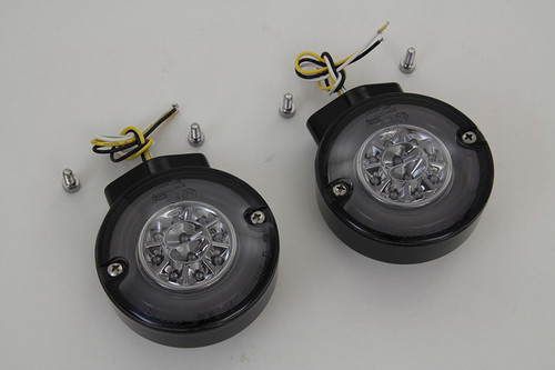 Wyatt Gatling #12-6030SFGBQE - LED Turn Signal Set Front Black