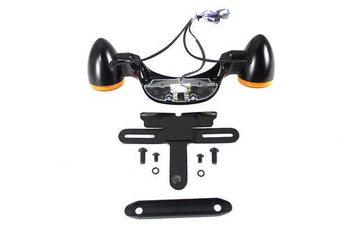 Wyatt Gatling - Black Bullet Rear Turn Signal Bar and License Plate