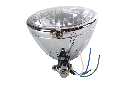 Wyatt Gatling #L20-6119CE - Spring Fork Style Headlamp Assembly Chrome