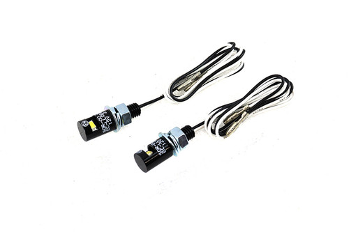 V-Twin #75839B - Black Burdett License Plate Bolt Set with LED