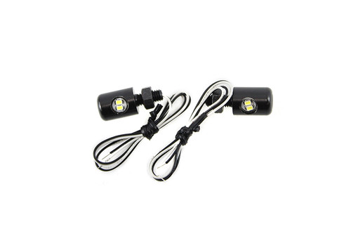 V-Twin #75840B - Black Hagler License Plate Bolt Set with LED