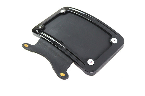 V-Twin #78661B - Curved License Plate Frame Black