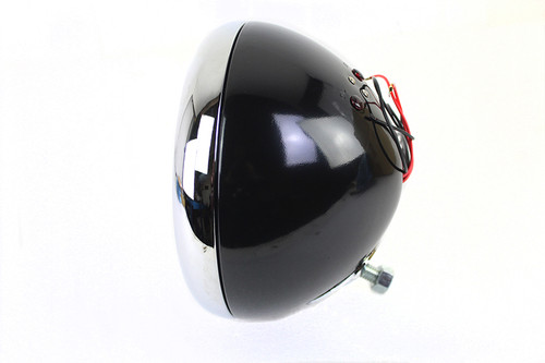 V-Twin - 7 inch 6 Volt LED Headlamp Black