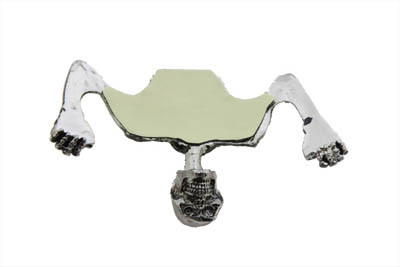 Wyatt Gatling #O91-6305-7 - 7 inch Headlamp Visor Ornament Skull Type Chrome