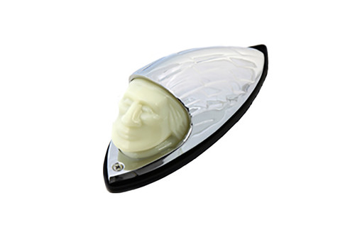 Wyatt Gatling #91-6614 - Indian Face Front Fender Lamp