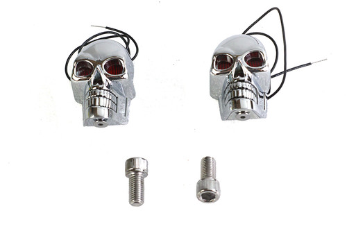Wyatt Gatling #75053R - 2 inch Chrome Skull Marker Lamp