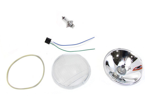 V-Twin - Retro Spring Fork Headlamp H-4 Bulb Kit
