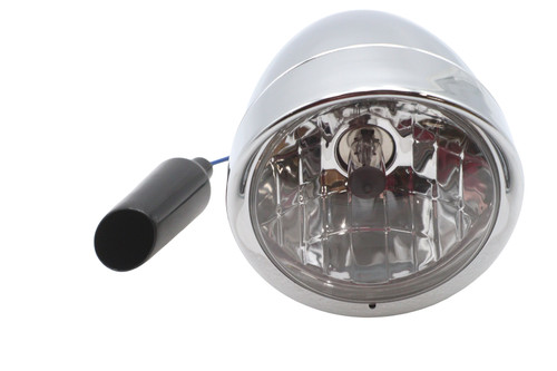 Wyatt Gatling #L20-6092 - 4-1/2 inch Bullet Headlamp Chrome