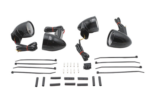 Wyatt Gatling #161843 - Black Revox Bullet LED Turn Signal Lamp Kit