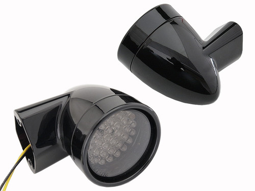 Wyatt Gatling #161857 - Black Revox Bullet LED Rear Turn Signal Set