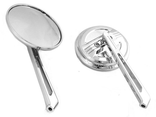 Wyatt Gatling #77959B4 - Air Flow Mirror Set with Straight Billet Stems