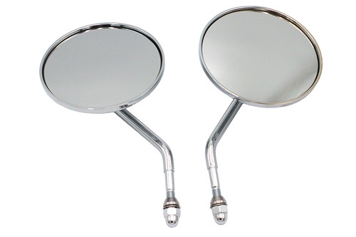 Wyatt Gatling #77961B4 - Air Flow Mirror Set with Steel Stems Chrome