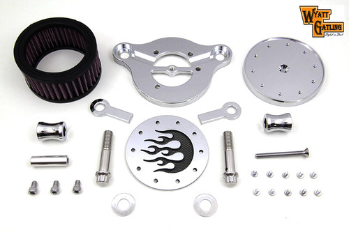 Wyatt Gatling #77570F - Wyatt Gatling Air Cleaner Kit Chrome