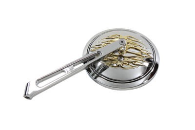 Wyatt Gatling #60-6231AG - Round Flame Mirror with 2 Slot Stem