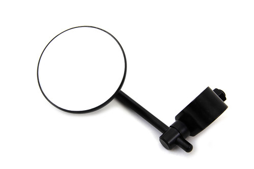 Wyatt Gatling #72271DB - Black 3 inch Round Mini Mirror with Clamp on Stem