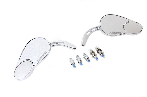 V-Twin #78642 - Big Twin Mirror Set Chrome