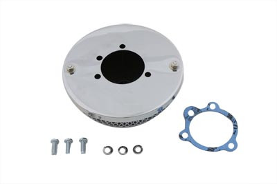 Wyatt Gatling #13142 - Wyatt Gatling Chrome Round Mesh Air Cleaner