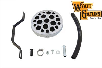 Wyatt Gatling #13407 - Wyatt Gatling Chrome Drilled Air Cleaner