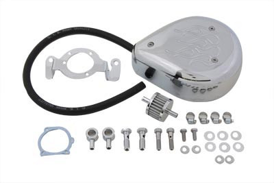 Wyatt Gatling - Teardrop Air Cleaner Kit Chrome Flame