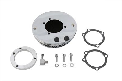 Wyatt Gatling #63362 - Wyatt Gatling Round Mesh Air Cleaner Chrome