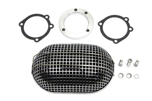 Wyatt Gatling #19394 - Chrome Oval Mesh Air Cleaner