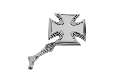 Wyatt Gatling #76261 - Chrome Maltese Mirror with Diamond Billet Stem
