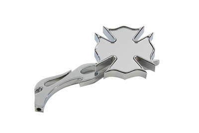 Wyatt Gatling #76267B3 - Chrome Firefighter Mirror with Billet Flame Stem