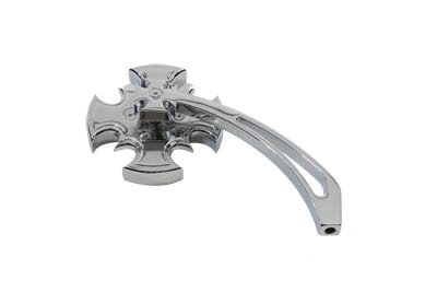 Wyatt Gatling #76393B3 - Chrome Rotar Style Mirror with Billet Stem