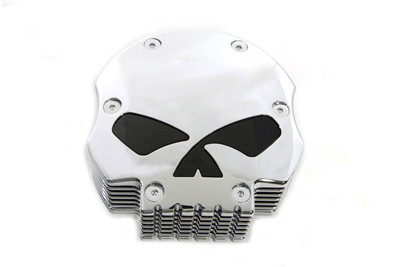 V-Twin #77353 - Wyatt Gatling Chrome Skull Air Cleaner