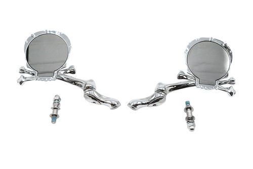 Wyatt Gatling #M60-6355 - Skull Mirror Set with Bone Stem
