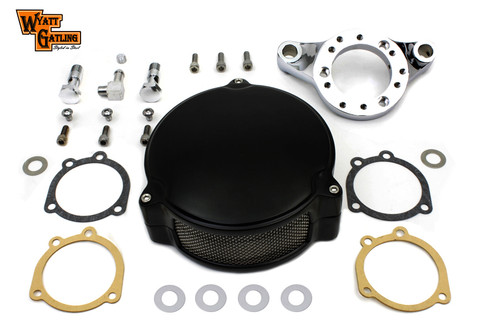 V-Twin - Black Wyatt Gatling Air Cleaner Assembly