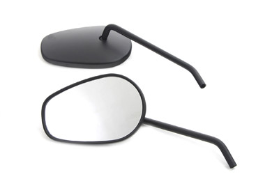Wyatt Gatling #270828 - Sidewinder Mirror Set with Round Stems Black