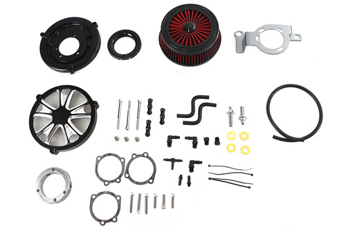 Wyatt Gatling #E14-0242BLU - Extreme Billet Air Cleaner Kit Luxe Style Black