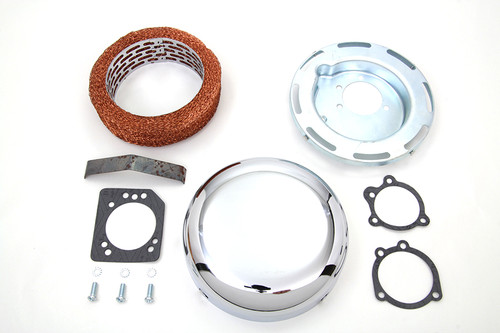 Wyatt Gatling - 7 inch Round Air Cleaner Assembly Chrome