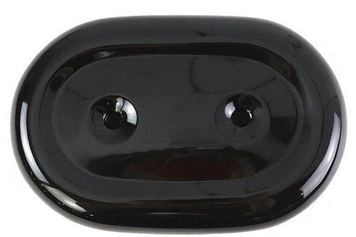 V-Twin #DUTY50% - Oval Air Cleaner Cover Black