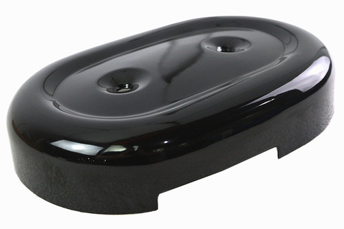 V-Twin #DUTY50% - Oval Air Cleaner Cover Black