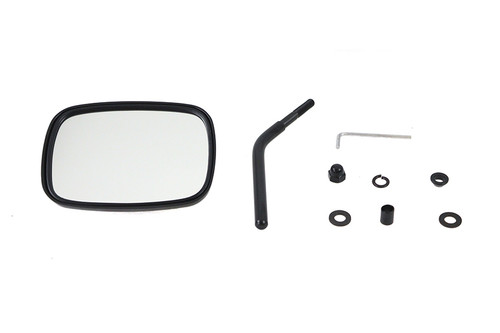 V-Twin #70215AB - Black Replica Swivel Mirror with Short Stem