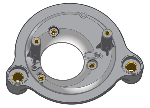 V-Twin - 160mm Teardrop Air Cleaner Backing Plate
