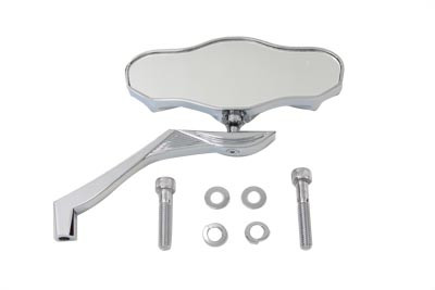 Wyatt Gatling #77033 - 3 Skull Mirror with Billet Wing Stem
