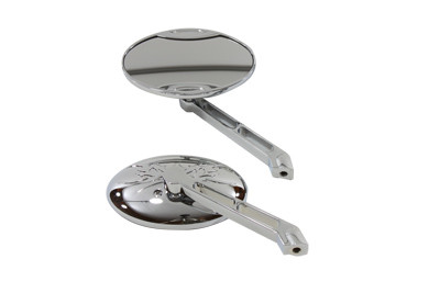 Wyatt Gatling #KA101L2 - Oval Mirror Set Chrome