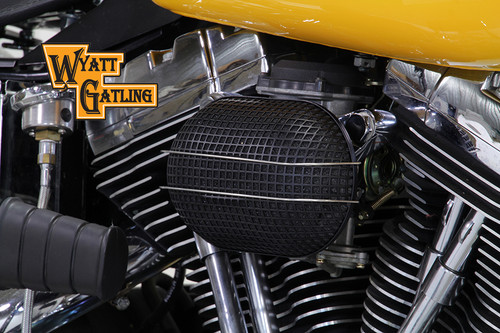 V-Twin - Black Wyatt Gatling Air Cleaner Assembly