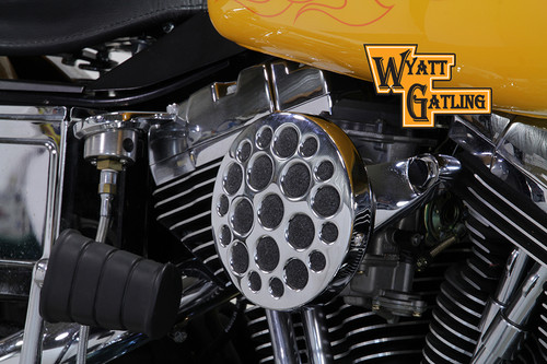 V-Twin - Chrome Wyatt Gatling Air Cleaner Assembly