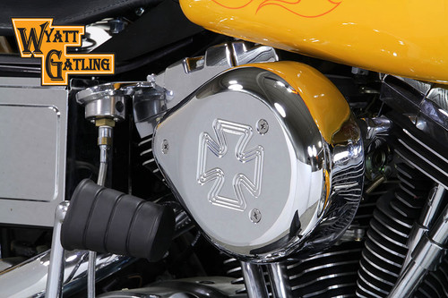 V-Twin - Chrome Wyatt Gatling Air Cleaner Assembly