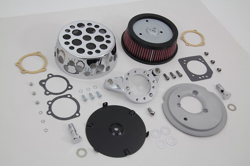 V-Twin - Chrome Wyatt Gatling Air Cleaner Assembly