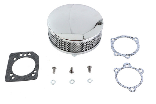 Wyatt Gatling #16415A - Wyatt Gatling Round Air Cleaner Chrome