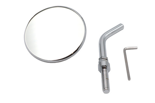 Wyatt Gatling #78961C - 3 inch Round Mini Mirror Top Triple Tree Mount Chrome