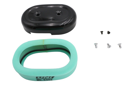 V-Twin - M8 Oval Air Cleaner Cover Kit Black
