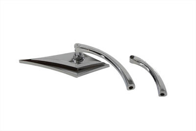 Wyatt Gatling #76505B3 - Zoid Mirror with Billet Curved Stem